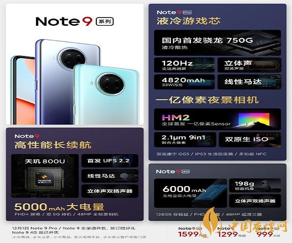 Redmi Note 9價格及參數 999元起售真香